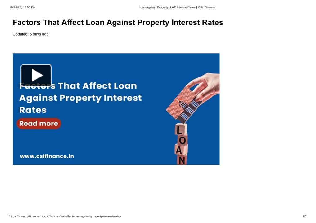 What Factors Affect Loan Approval And Interest Rates